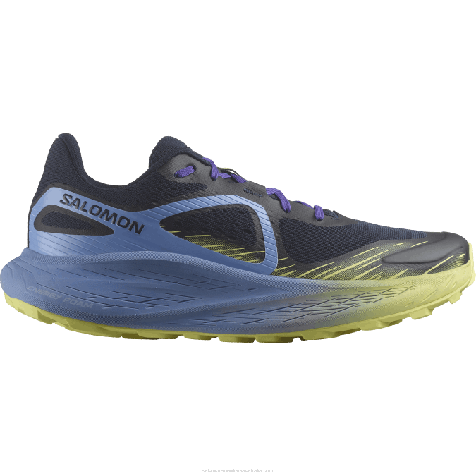 Men's Trail Running Shoes - Glide Max Tr V42L1448 Salomon Granada Sky/Dark Sapphire/Sunny Lime - Salomon sneakers Australia
