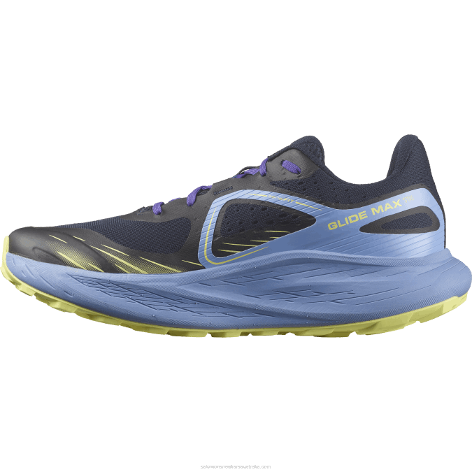 Men\'s Trail Running Shoes - Glide Max Tr V42L1448 Salomon Granada Sky/Dark Sapphire/Sunny Lime - Salomon sneakers Australia