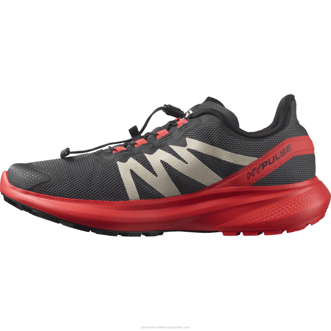 Men\'s Trail Running Shoes - Hypulse V42L1484 Salomon Magnet/Poppy Red/Black - Salomon Australia