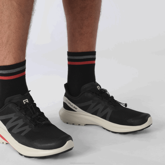 Men\'s Trail Running Shoes - Hypulse V42L1485 Salomon Black/Rainy Day - Salomon sneakers Australia