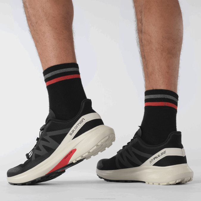 Men\'s Trail Running Shoes - Hypulse V42L1485 Salomon Black/Rainy Day - Salomon sneakers Australia