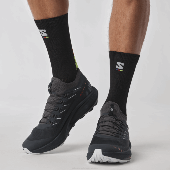 Men\'s Trail Running Shoes - Pulsar Trail Pro 2 V42L1436 Salomon Carbon/Fiery Red/Arctic Ice - Salomon sneakers Australia