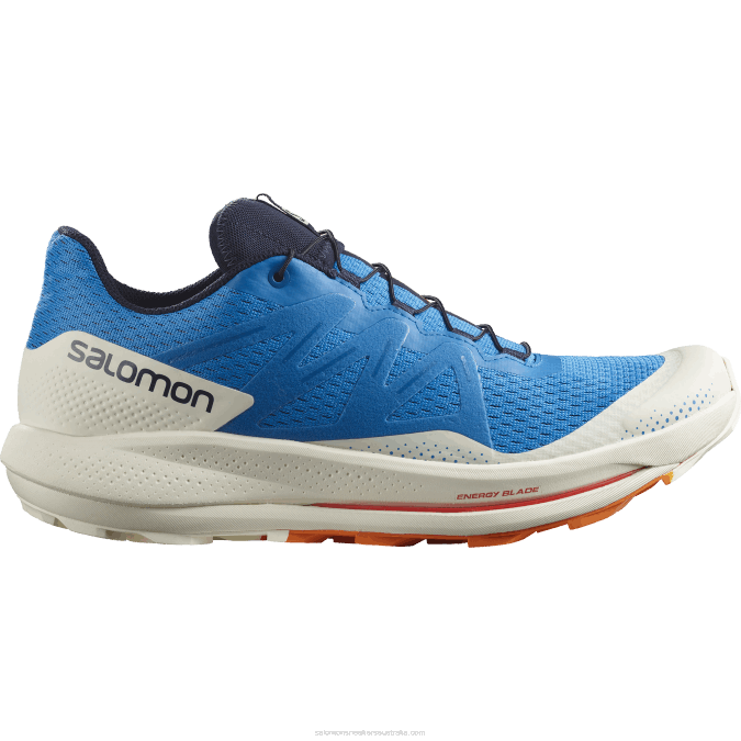 Men's Trail Running Shoes - Pulsar Trail V42L1458 Salomon Indigo Bunting/Vanilla Ice/Vibrant Orange - Salomon sneakers Australia