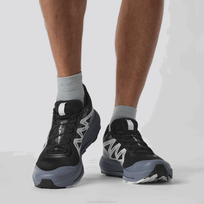 Men\'s Trail Running Shoes - Pulsar Trail V42L1459 Salomon Black/China Blue/Arctic Ice - Salomon shoes