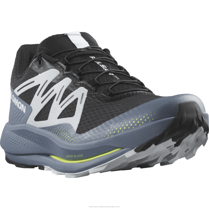 Men\'s Trail Running Shoes - Pulsar Trail V42L1459 Salomon Black/China Blue/Arctic Ice - Salomon shoes