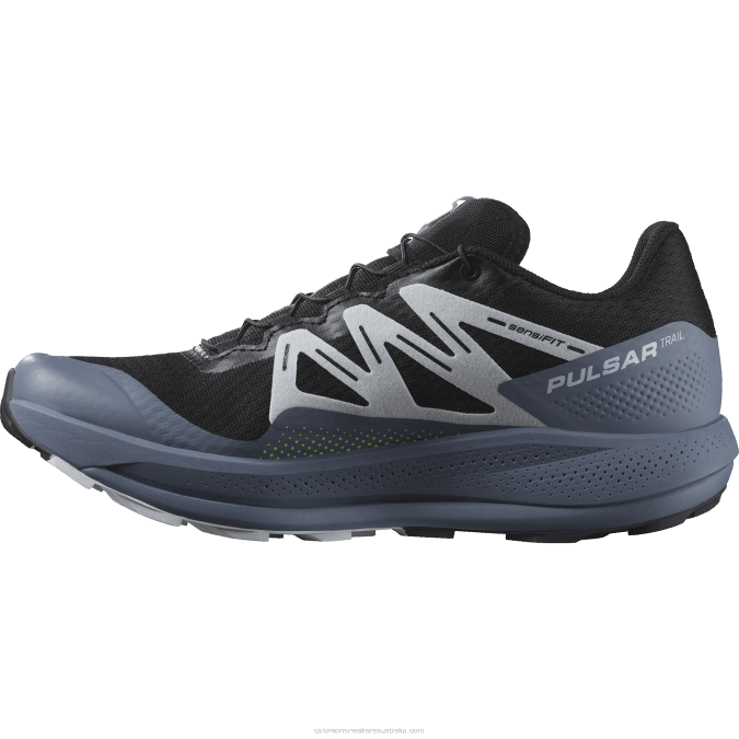 Men\'s Trail Running Shoes - Pulsar Trail V42L1459 Salomon Black/China Blue/Arctic Ice - Salomon shoes