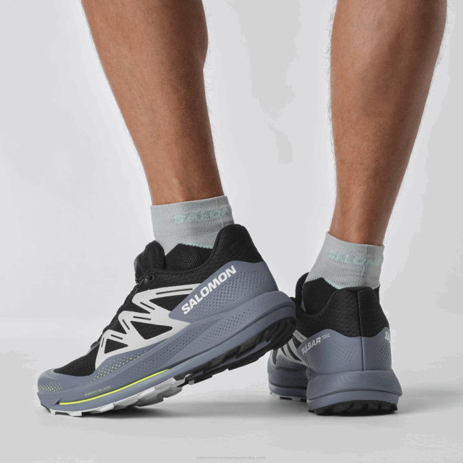 Men\'s Trail Running Shoes - Pulsar Trail V42L1459 Salomon Black/China Blue/Arctic Ice - Salomon shoes