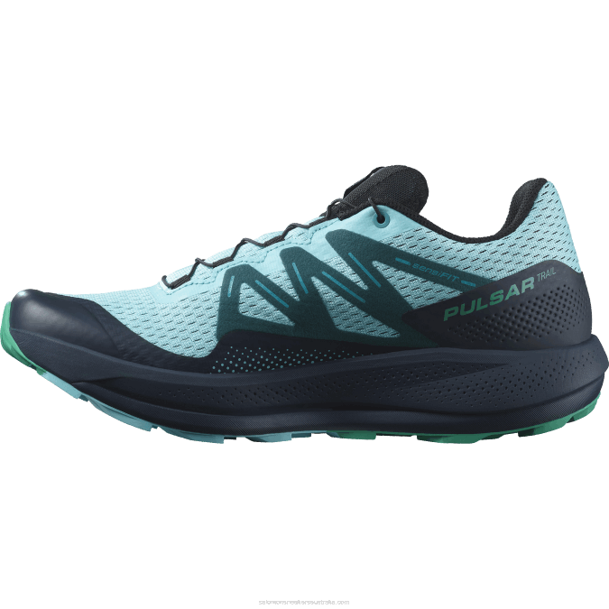 Men\'s Trail Running Shoes - Pulsar Trail V42L1460 Salomon Blue Radiance/Carbon/Emerald - Salomon Australia