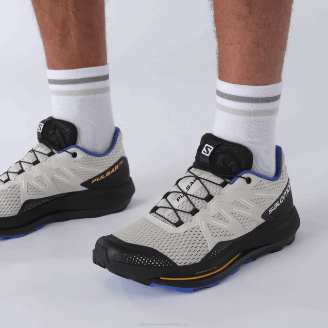 Men\'s Trail Running Shoes - Pulsar Trail V42L1461 Salomon Lunar Rock/Black/Dazzling Blue - Salomon sneakers Australia