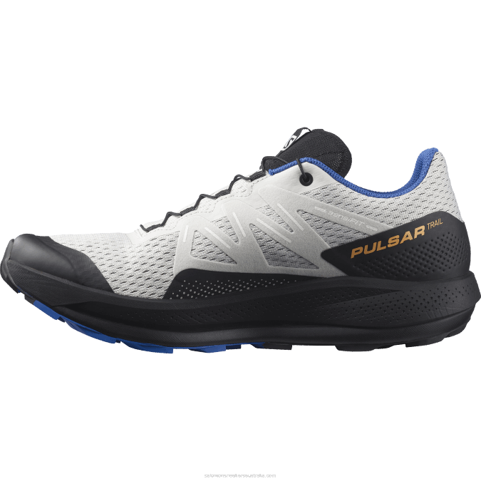 Men\'s Trail Running Shoes - Pulsar Trail V42L1461 Salomon Lunar Rock/Black/Dazzling Blue - Salomon sneakers Australia