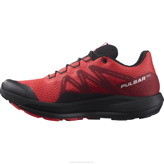 Men\'s Trail Running Shoes - Pulsar Trail V42L1463 Salomon Poppy Red/Biking Red/Black - Salomon Australia