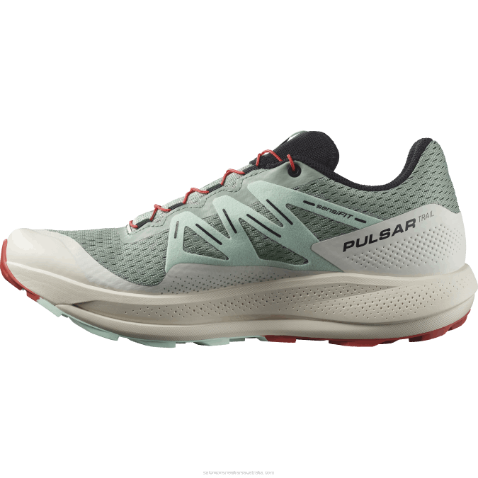 Men\'s Trail Running Shoes - Pulsar Trail V42L1464 Salomon Lily Pad/Bleached Aqua/Hot Sauce - Salomon sneakers Australia