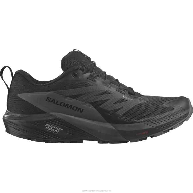 Men's Trail Running Shoes - Sense Ride 5 Gore-Tex V42L1444 Salomon Black/Magnet - Salomon Australia
