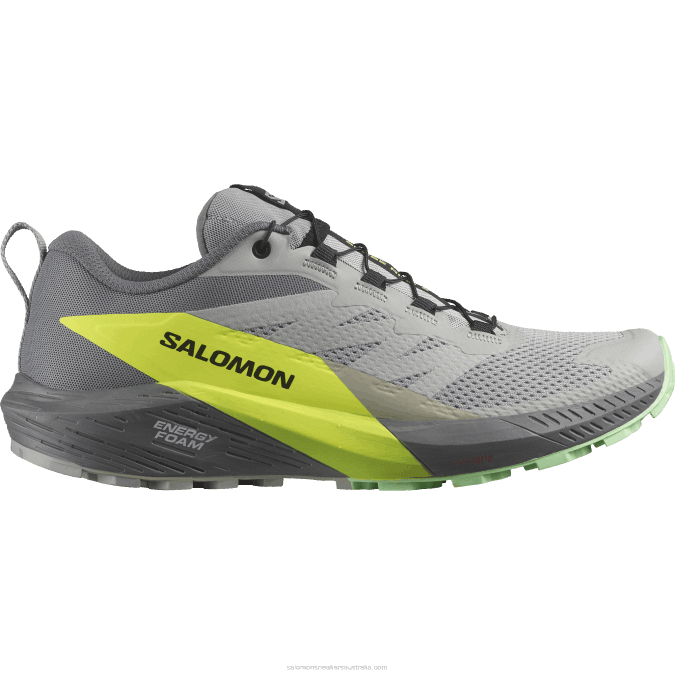 Men's Trail Running Shoes - Sense Ride 5 V42L1431 Salomon Alloy/Quiet Shade/Safety Yellow - Salomon shoes