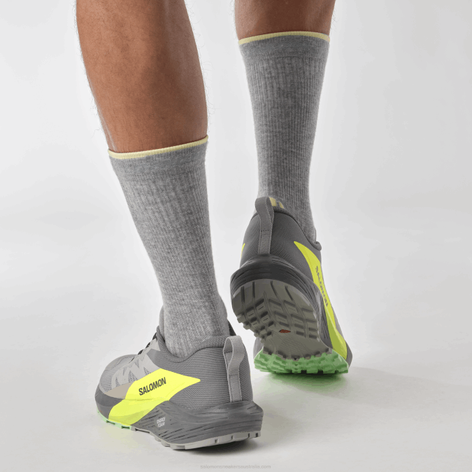 Men\'s Trail Running Shoes - Sense Ride 5 V42L1431 Salomon Alloy/Quiet Shade/Safety Yellow - Salomon shoes