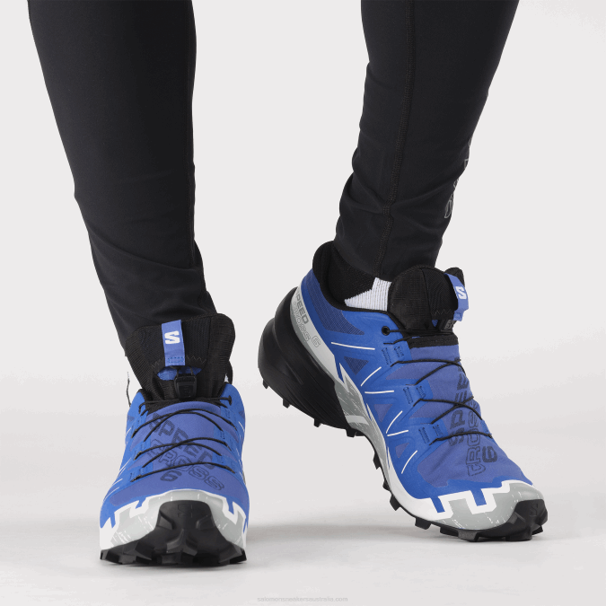 Men\'s Trail Running Shoes - Speedcross 6 Gore-Tex V42L1467 Salomon Nautical Blue/Black/White - Salomon sneakers Australia