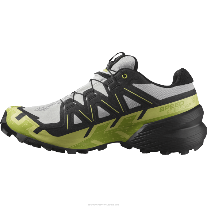 Men\'s Trail Running Shoes - Speedcross 6 Gore-Tex V42L1468 Salomon Lunar Rock/Black/Sunny Lime - Salomon shoes