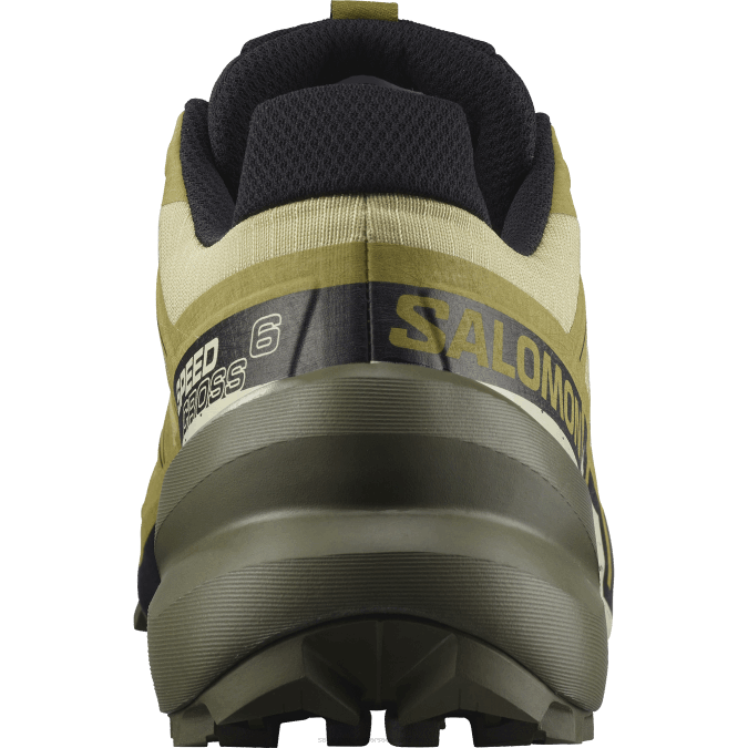 Men\'s Trail Running Shoes - Speedcross 6 V42L1450 Salomon Leek Green/Black/Bleached Sand - Salomon Australia