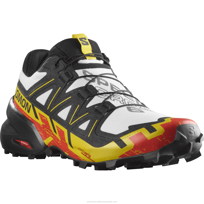 Men\'s Trail Running Shoes - Speedcross 6 V42L1451 Salomon White/Black/Empire Yellow - Salomon sneakers Australia