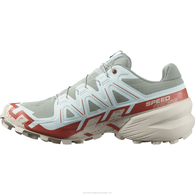 Men\'s Trail Running Shoes - Speedcross 6 V42L1454 Salomon Lily Pad/Rainy Day/Bleached Aqua - Salomon Australia