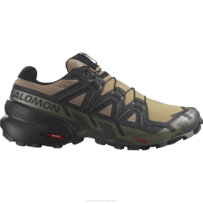 Men's Trail Running Shoes - Speedcross 6 V42L1455 Salomon Kelp/Black/Deep Lichen Green - Salomon sneakers Australia