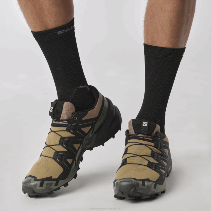 Men\'s Trail Running Shoes - Speedcross 6 V42L1455 Salomon Kelp/Black/Deep Lichen Green - Salomon sneakers Australia