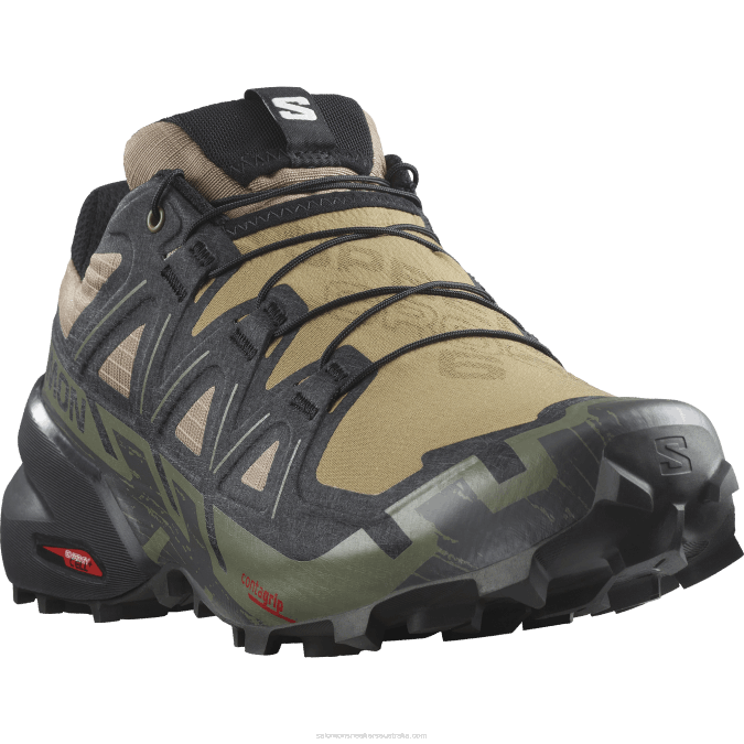 Men\'s Trail Running Shoes - Speedcross 6 V42L1455 Salomon Kelp/Black/Deep Lichen Green - Salomon sneakers Australia