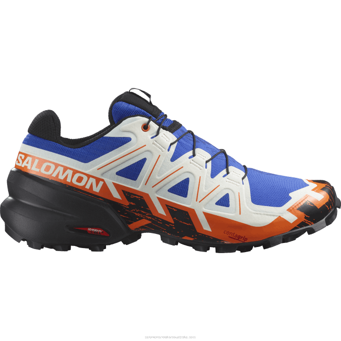 Men's Trail Running Shoes - Speedcross 6 V42L1456 Salomon Lapis Blue/Black/Scarlet Ibis - Salomon shoes