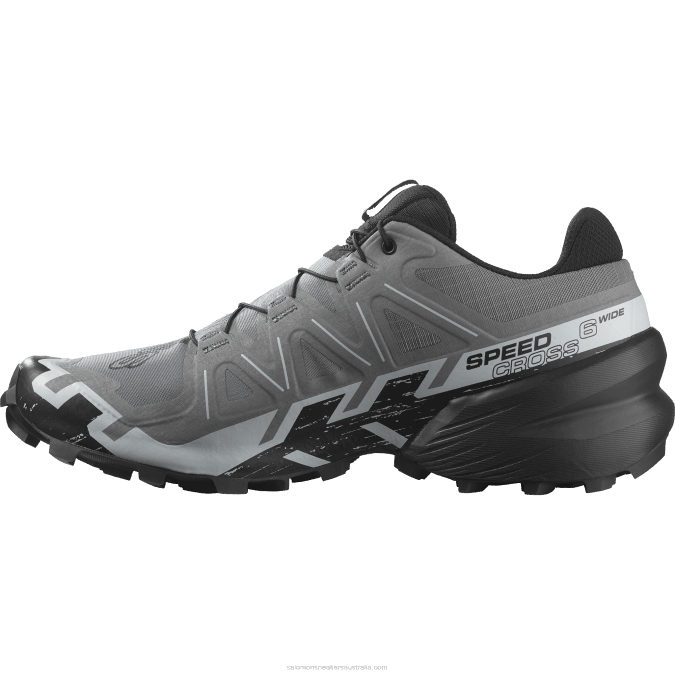 Men\'s Trail Running Shoes - Speedcross 6 Wide V42L1470 Salomon Quiet Shade/Black/Pearl Blue - Salomon sneakers Australia