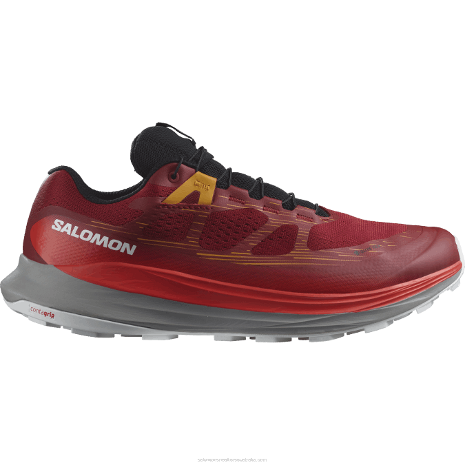 Men's Trail Running Shoes - Ultra Glide 2 Gore-Tex V42L1442 Salomon Biking Red/Frost Gray/Turmeric - Salomon sneakers Australia