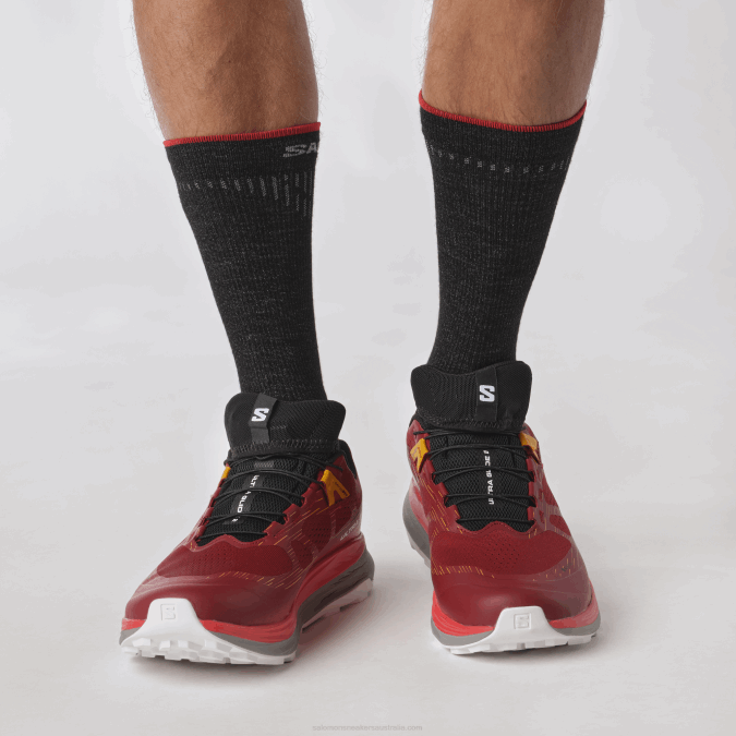 Men\'s Trail Running Shoes - Ultra Glide 2 Gore-Tex V42L1442 Salomon Biking Red/Frost Gray/Turmeric - Salomon sneakers Australia