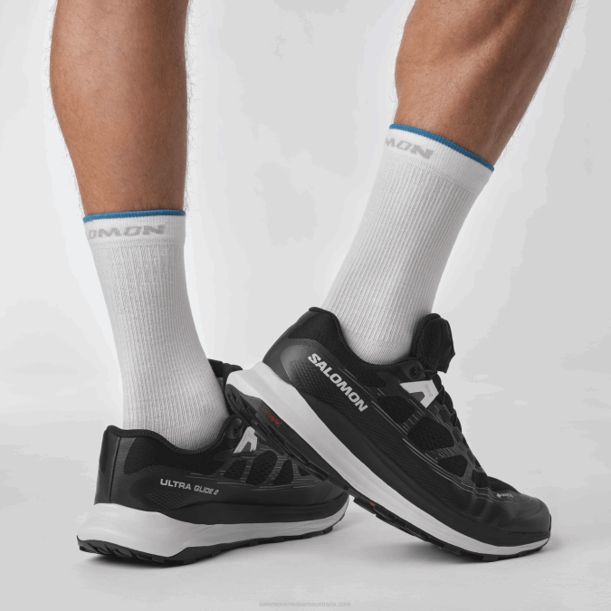 Men\'s Trail Running Shoes - Ultra Glide 2 Gore-Tex V42L1443 Salomon Black/Lunar Rock/White - Salomon shoes