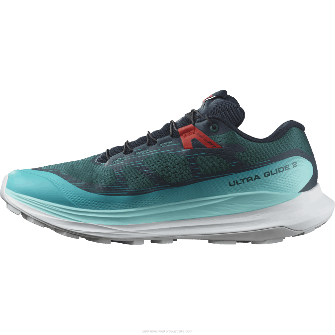 Men\'s Trail Running Shoes - Ultra Glide 2 V42L1438 Salomon Atlantic Deep/Blue Radiance/Fiery Red - Salomon Australia