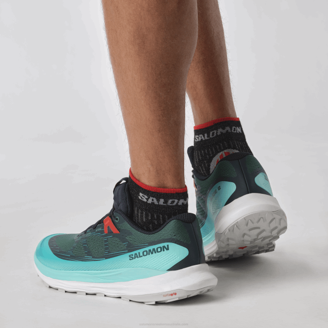 Men\'s Trail Running Shoes - Ultra Glide 2 V42L1438 Salomon Atlantic Deep/Blue Radiance/Fiery Red - Salomon Australia