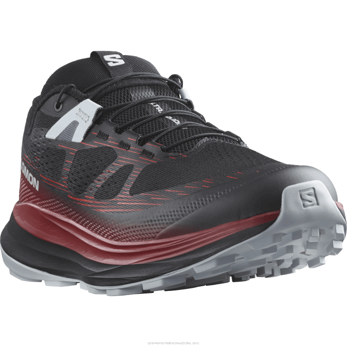 Men\'s Trail Running Shoes - Ultra Glide 2 V42L1439 Salomon Black/Biking Red/Pearl Blue - Salomon sneakers Australia