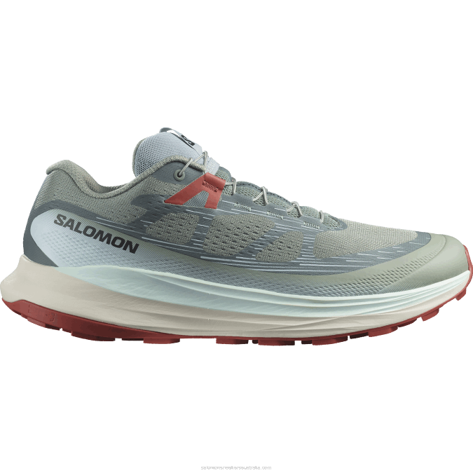 Men's Trail Running Shoes - Ultra Glide 2 V42L1440 Salomon Lily Pad/Bleached Aqua/Hot Sauce - Salomon shoes