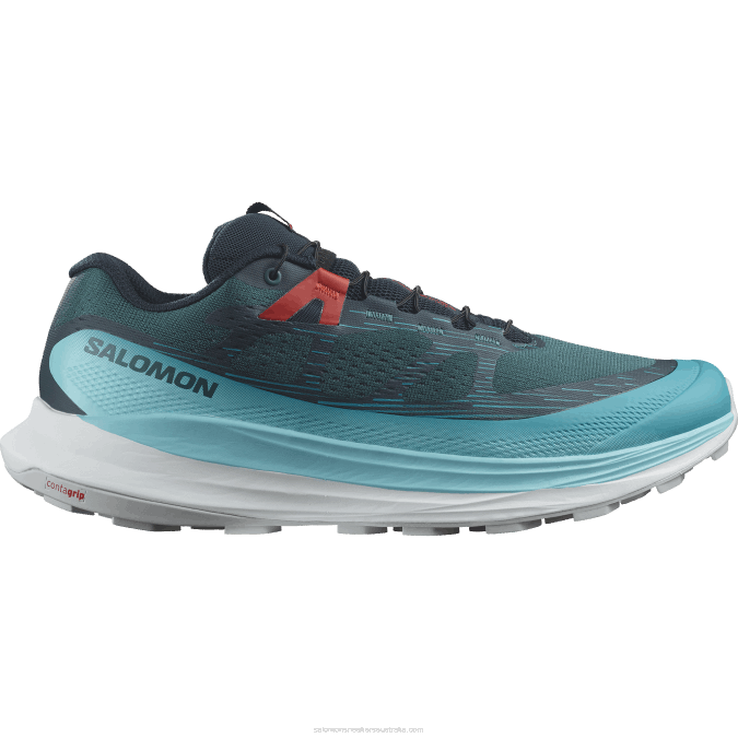 Men's Trail Running Shoes - Ultra Glide 2 Wide V42L1469 Salomon Atlantic Deep/Blue Radiance/Fiery Red - Salomon Australia