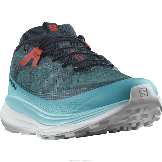 Men\'s Trail Running Shoes - Ultra Glide 2 Wide V42L1469 Salomon Atlantic Deep/Blue Radiance/Fiery Red - Salomon Australia