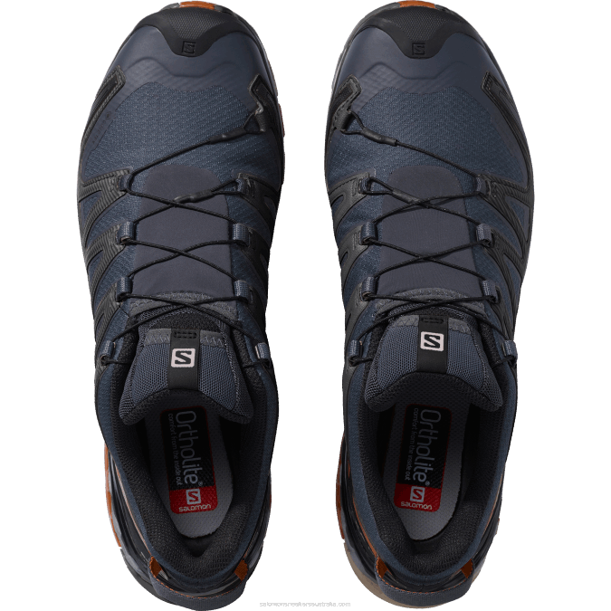 Men\'s Trail Running Shoes - Xa Pro 3D V8 Gore-Tex V42L1481 Salomon Ebony/Caramel Cafe/Black - Salomon Australia