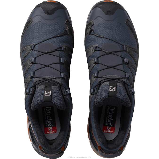 Men\'s Trail Running Shoes - Xa Pro 3D V8 Gore-Tex Wide V42L1472 Salomon Ebony/Caramel Cafe/Black - Salomon Australia