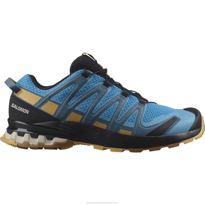 Men's Trail Running Shoes - Xa Pro 3D V8 V42L1480 Salomon Barrier Reef/Fall Leaf/Bronze Brown - Salomon shoes