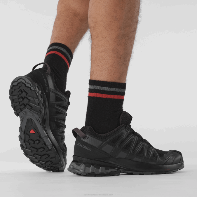 Men\'s Trail Running Shoes - Xa Pro 3D V8 Wide V42L1474 Salomon Black/Magnet - Salomon shoes