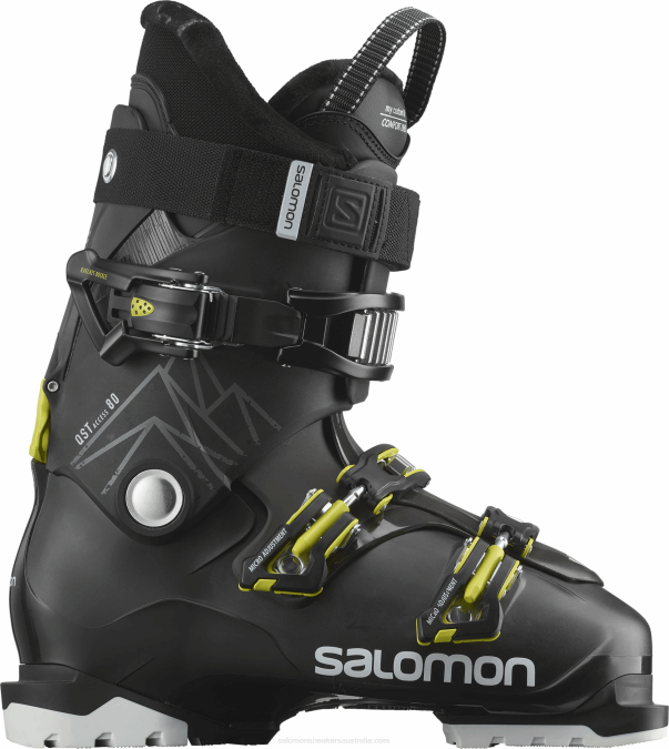 Men's All-Mountain Boots - Qst Access 80 V42L1226 Salomon Black/Beluga/Acid Green - Salomon Australia