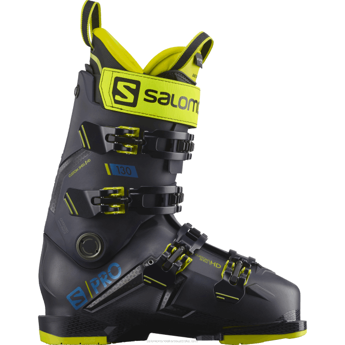 Men's On-Piste Boots - S/Pro 130 V42L1217 Salomon Night Sky/Safety Yellow/Medieval Blue - Salomon Australia
