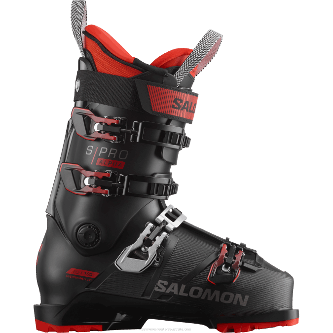 Men's On-Piste Boots - S/Pro Alpha 100 V42L1235 Salomon Black/Red - Salomon Australia
