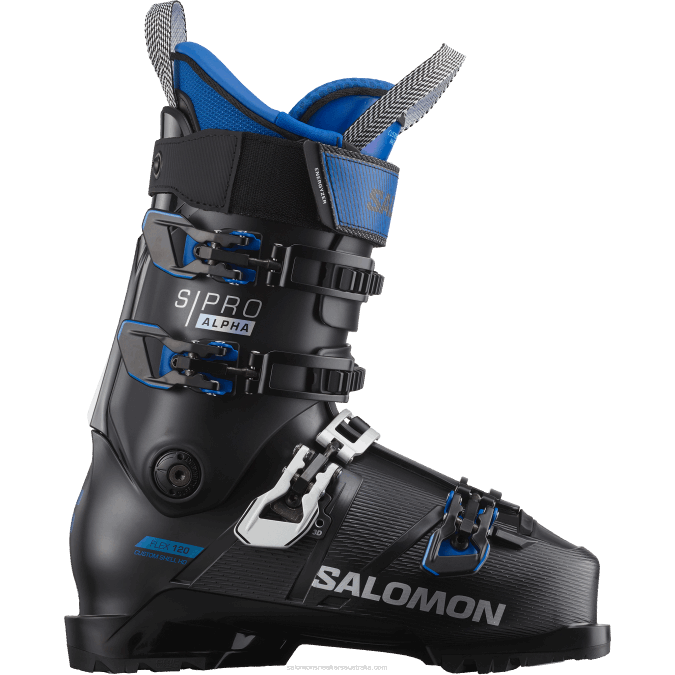 Men's On-Piste Boots - S/Pro Alpha 120 El V42L1220 Salomon Black/Race Blue - Salomon Australia