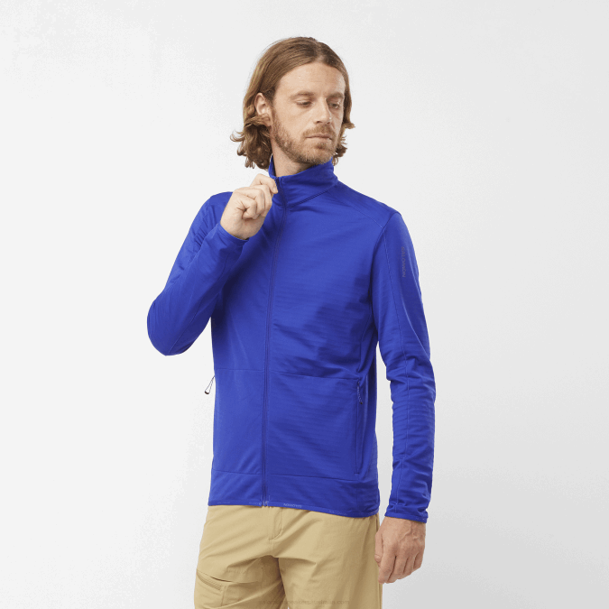 Men's Full Zip Midlayer Jacket - Essential Lightwarm V42L554 Salomon Surf The Web - Salomon sneakers Australia
