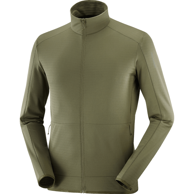 Men\'s Full Zip Midlayer Jacket - Essential Lightwarm V42L555 Salomon Grape Leaf - Salomon sneakers Australia