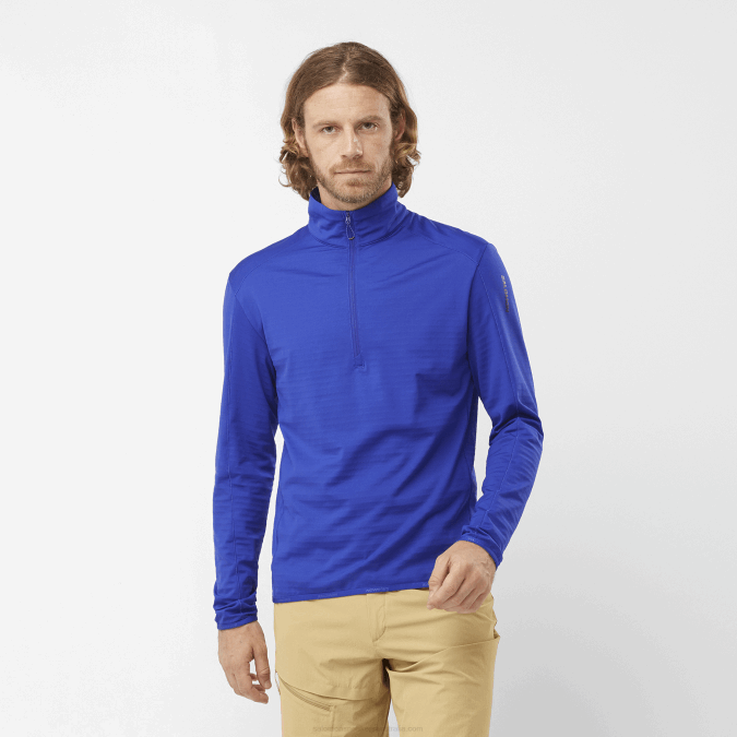 Men's Half Zip Midlayer - Essential Lightwarm V42L548 Salomon Surf The Web - Salomon sneakers Australia