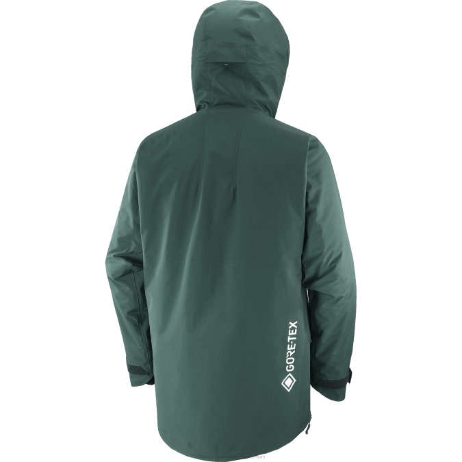 Men\'s Insulated Hooded Jacket - Gravity Gore-Tex Anorak V42L557 Salomon Ponderosa Pine/Night Sky - Salomon Australia